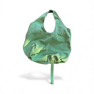 Chic Green with White Flowers Cotton Tote Bag, Land’s End